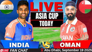 India vs Oman Asia Cup 2025 Live Score1