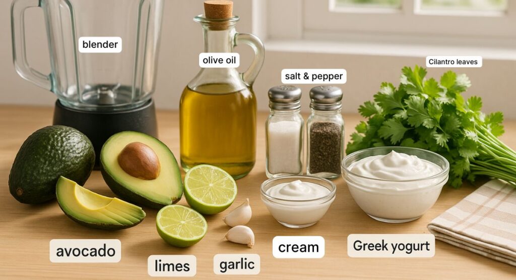Avocado Mayo Sauce Ingredients