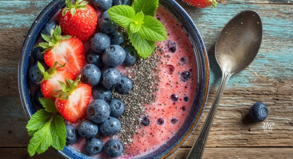 Keto Chia Pudding With Mixed Berries Bowl