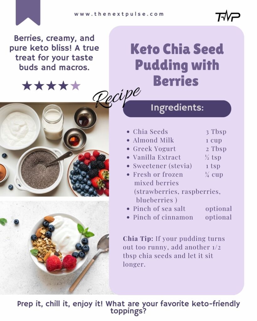 Keto Chia Pudding With Berries Ingredients