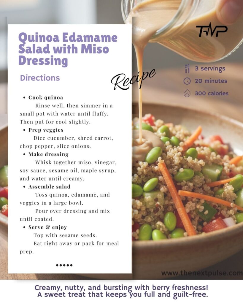 Quinoa Edamame Salad Directions