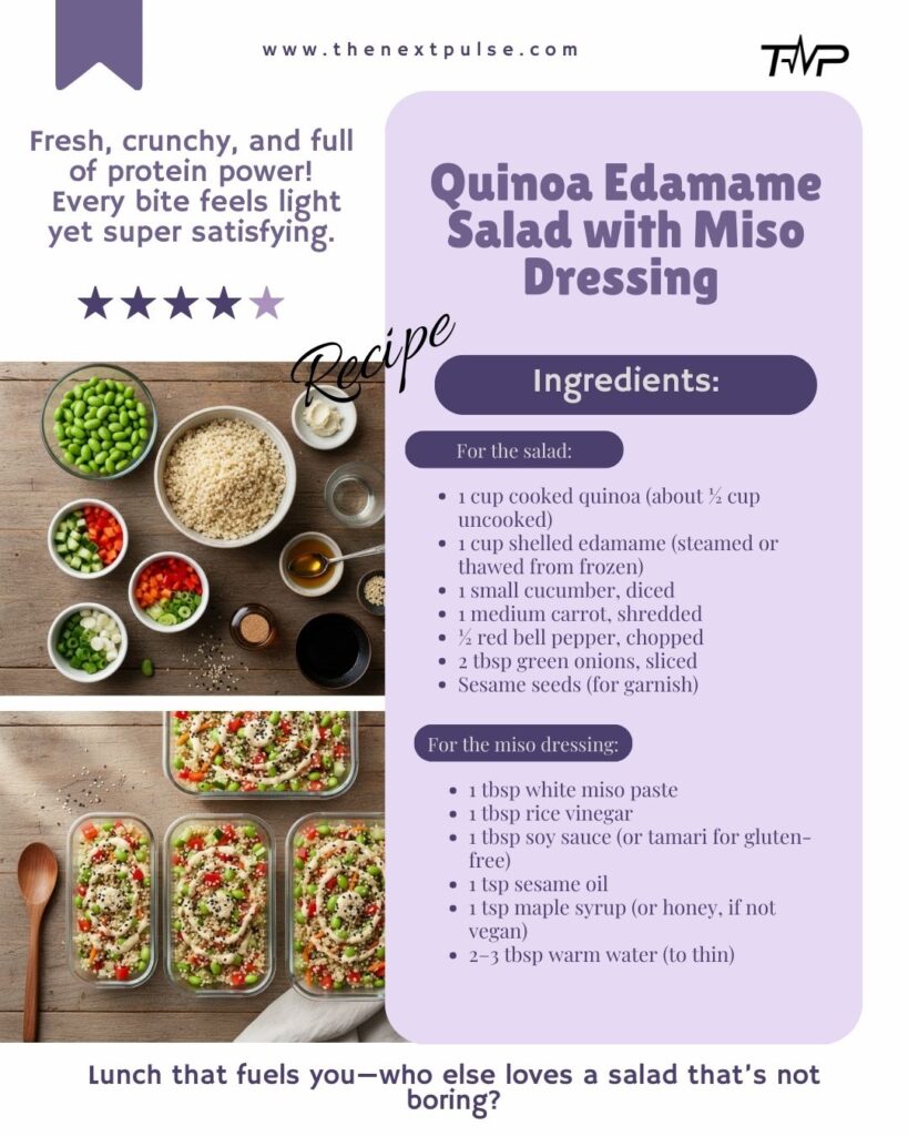 Quinoa Edamame Salad Ingredients
