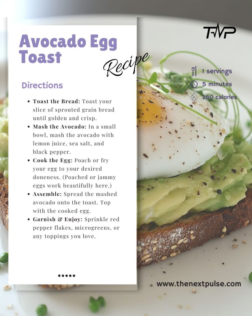 Avocado Egg Toast on Grain Bread Instructions