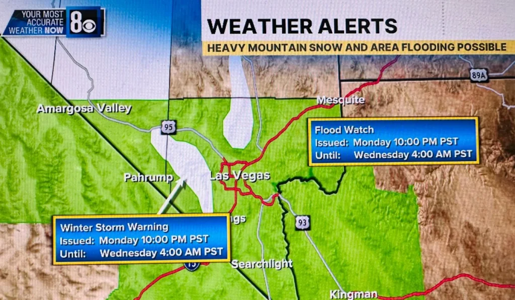 From Las Vegas Flash Flood Watch to Minnesota’s First Winter Advisory: How Storms Across the U.S. Are Driving Rain, Runoff, and Early Snow in November 2025 1 Las Vegas Weather