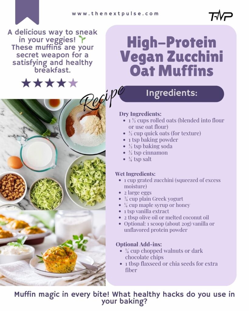 Zucchini Oat Muffins Recipe