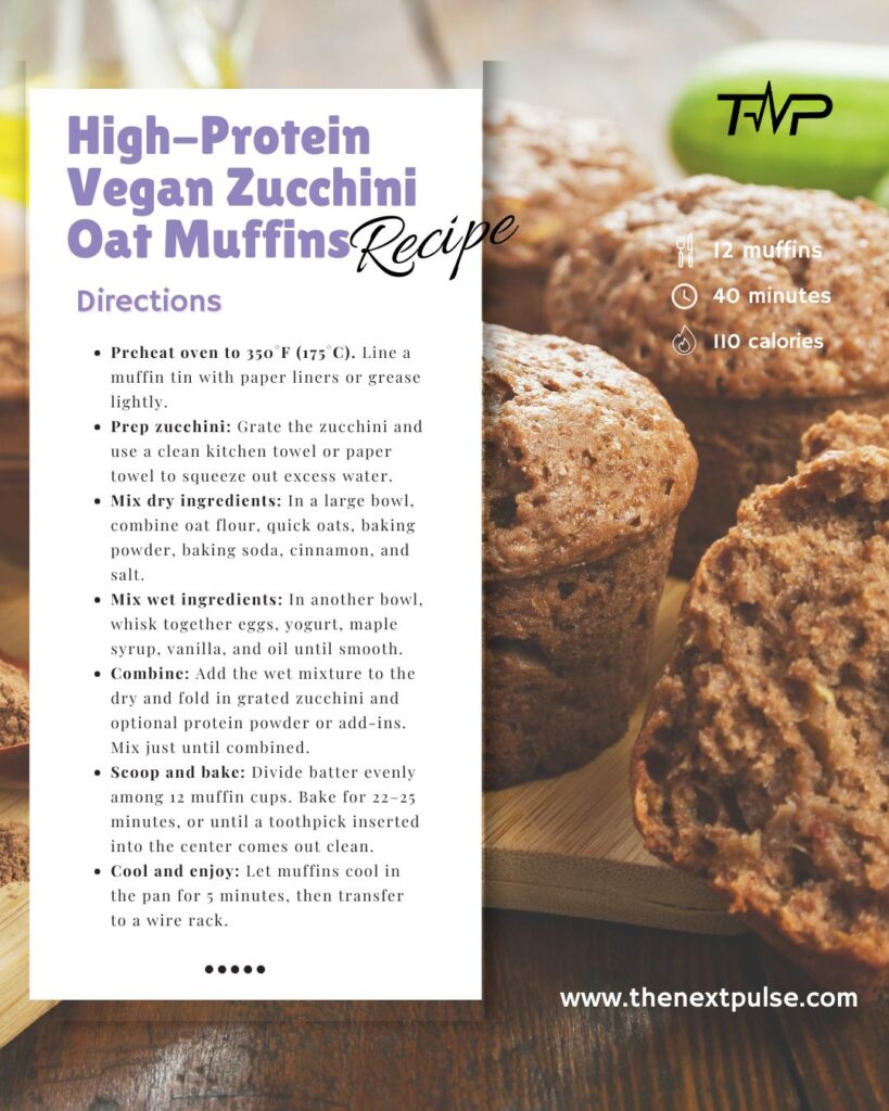 Zucchini Oat Muffins Recipe Instructions